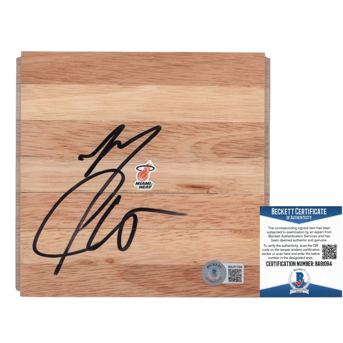 Mario Chalmers Signed Miami Heat Autographed Photo Beckett BAS