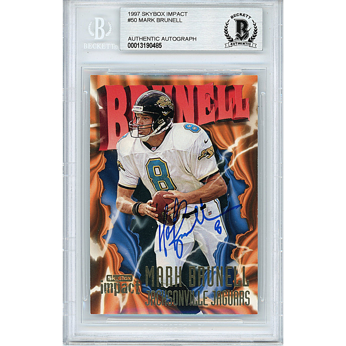 Mark Brunell Signed Jacksonville Jaguars Autographed Trading Card Beckett BGS