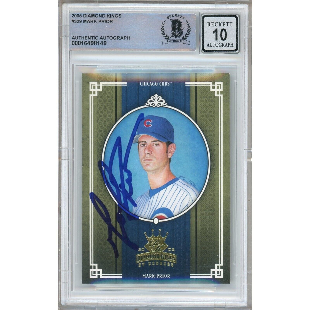 Mark Prior Chicago Cubs Signed Autographed Trading Card Beckett BGS