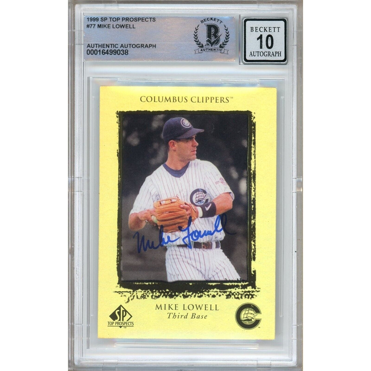 Mike Lowell Signed Autographed Trading Card Beckett BGS