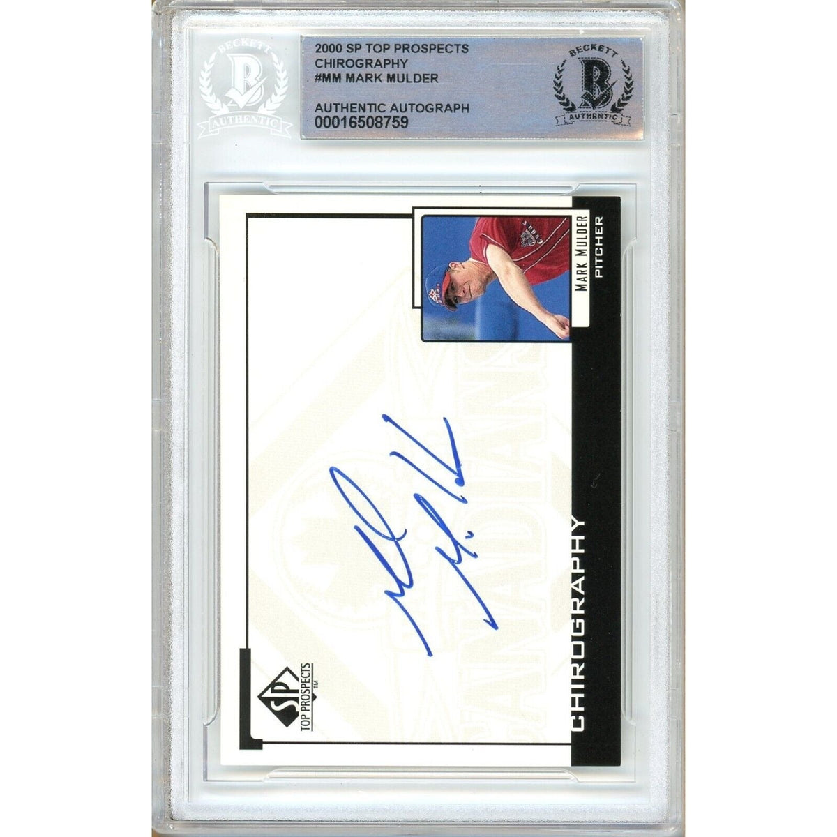 Mark Mulder Oakland Athletics Signed Trading Card Beckett BAS