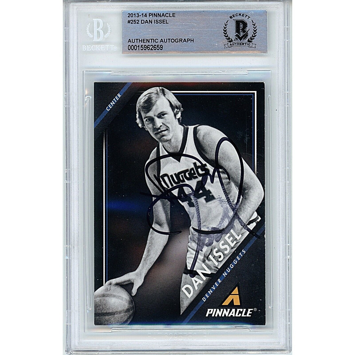 Dan Issel Panini Pinnacle Autographed Trading Card Beckett BAS