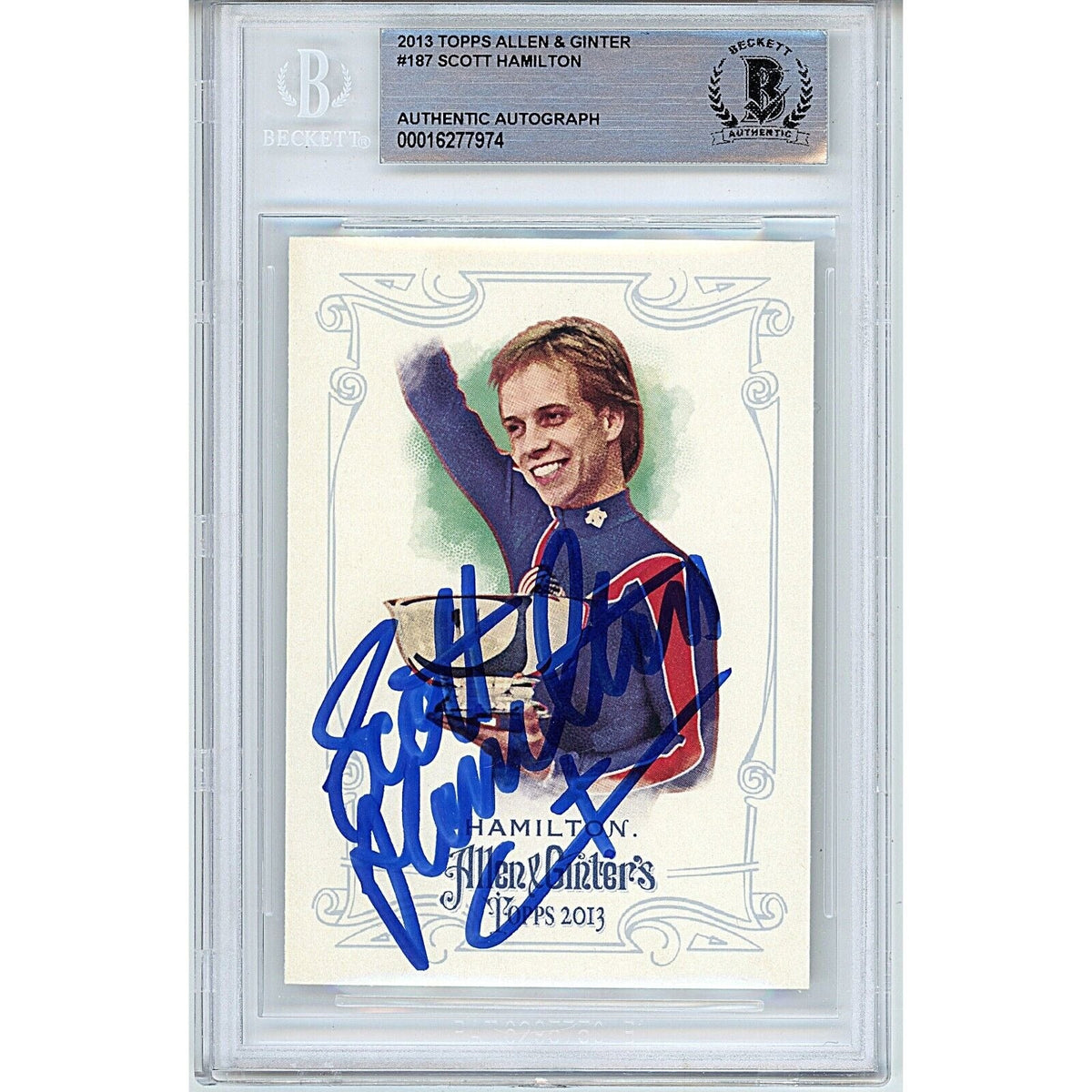 Scott Hamilton Team Autographed Trading Card Beckett BAS