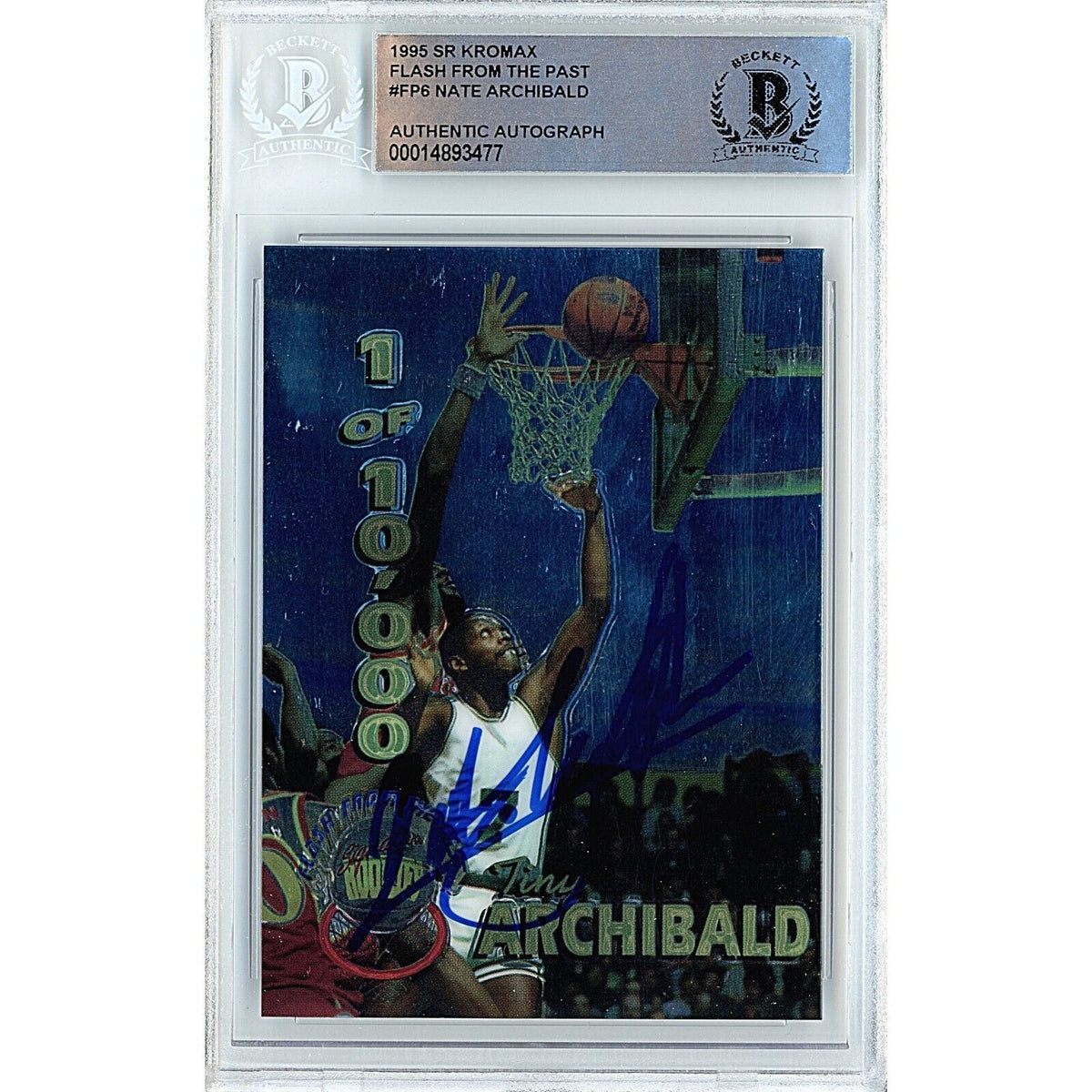 Nate Tiny Archibald Sacramento Kings Autographed Trading Card Beckett BAS