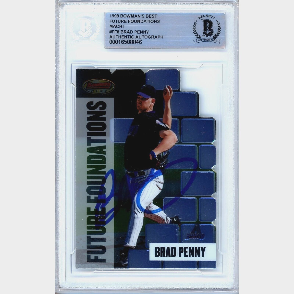 Brad Penny Bowman Best Future Foundations Autographed Trading Card Beckett BAS