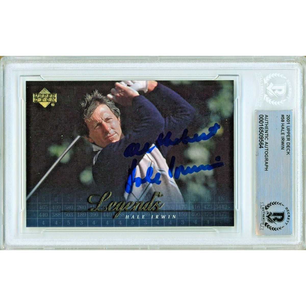 Hale Irwin Upper Deck Autographed Trading Card Beckett BAS