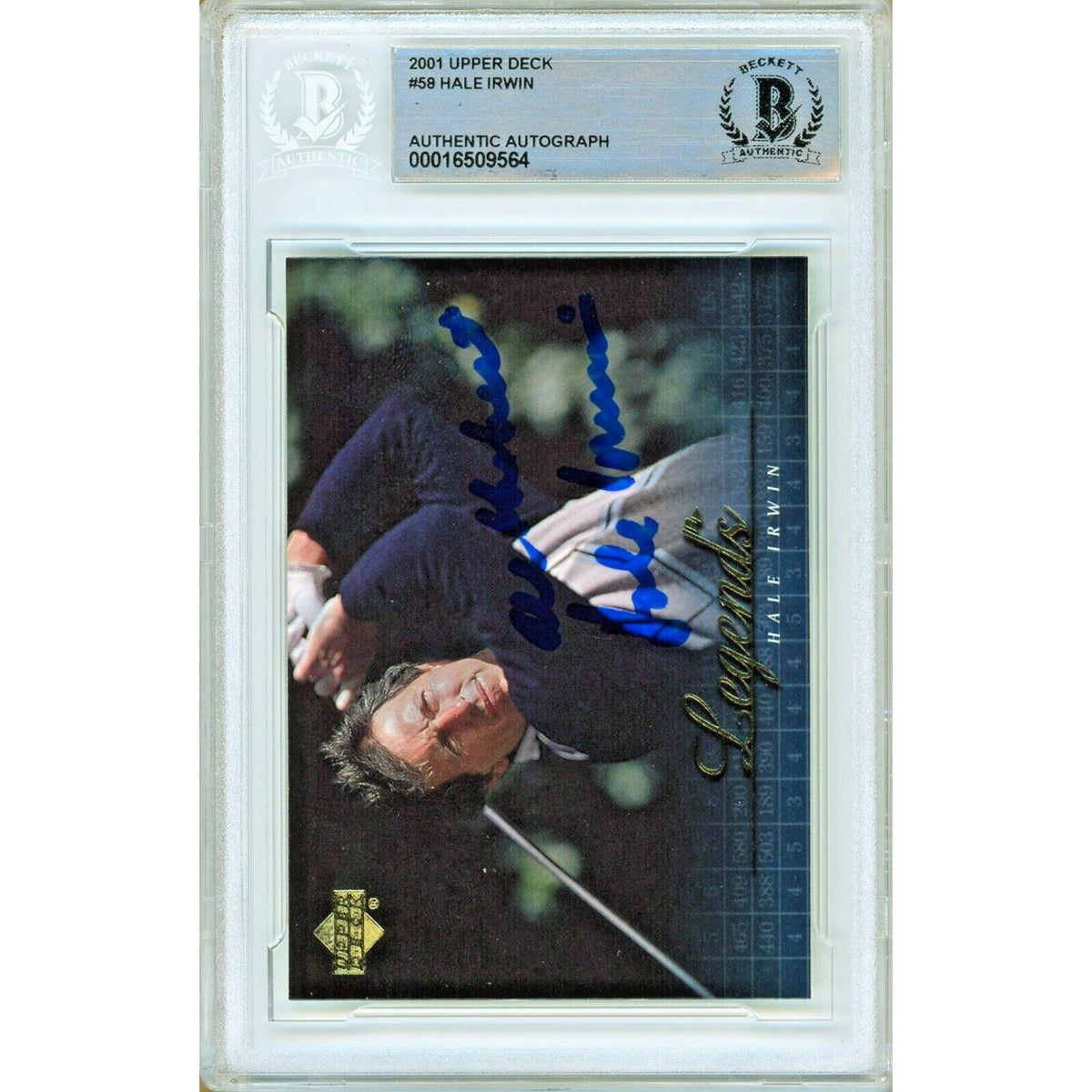 Hale Irwin Upper Deck Signed Trading Card Beckett BAS