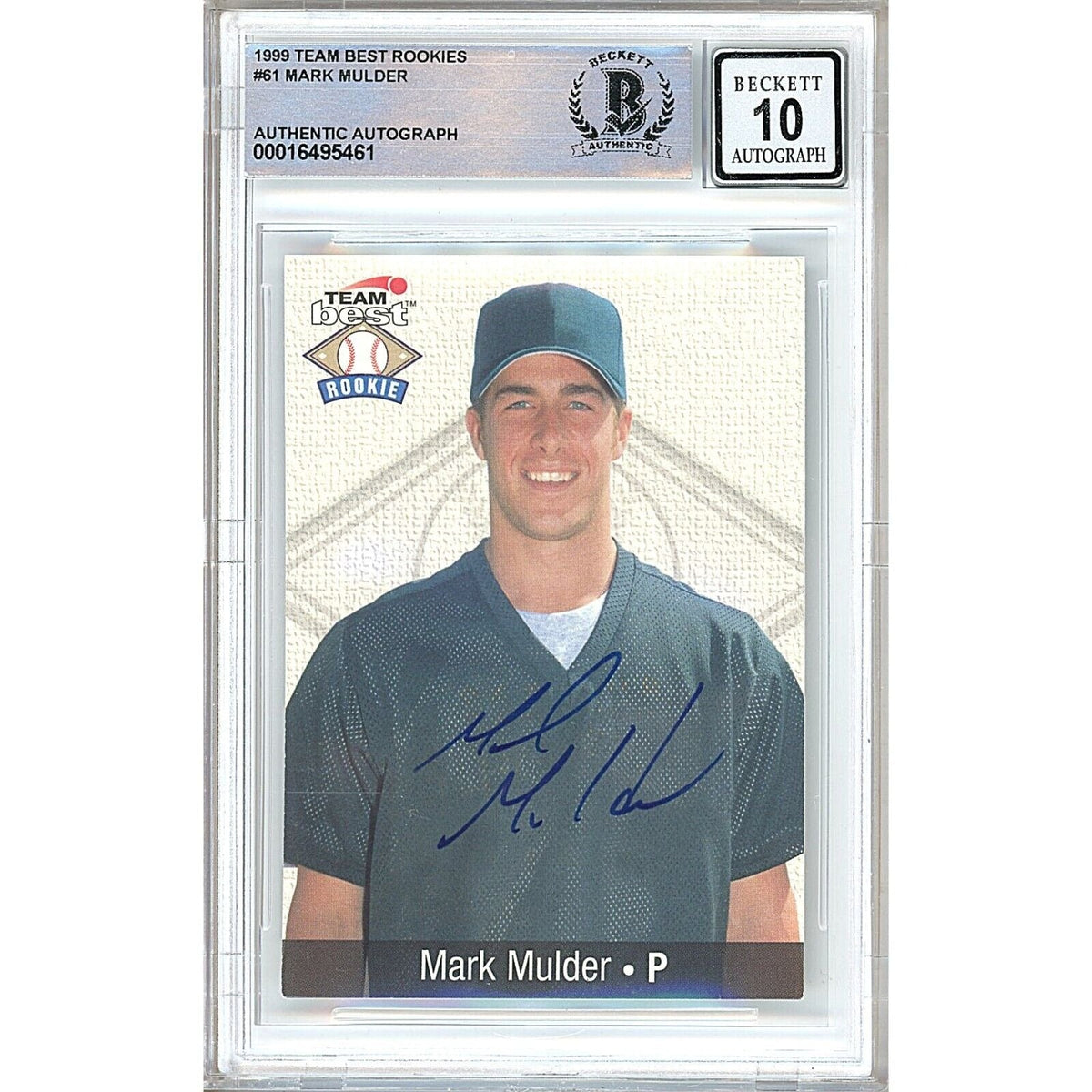 Mark Mulder Oakland Athletics Signed Autographed Trading Card Beckett BGS
