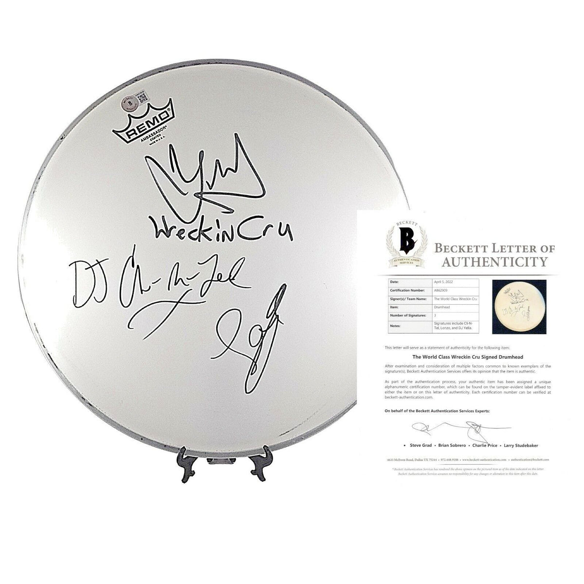 World Class Wreckin Cru Signed Autographed Memorabilia Beckett BAS