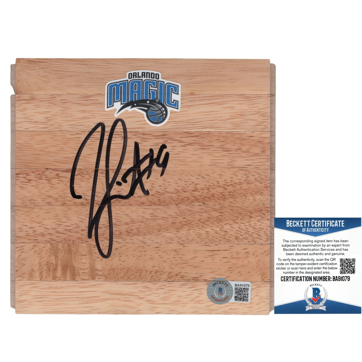 Rashard Lewis Signed Orlando Magic Autographed Photo Beckett BAS