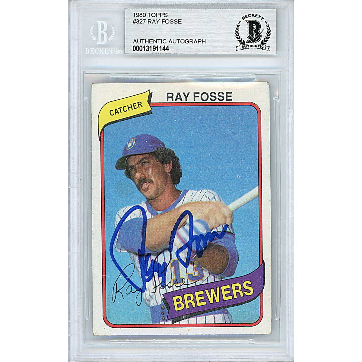 Ray Fosse Signed Milwaukee Brewers Autographed Trading Card Beckett BGS
