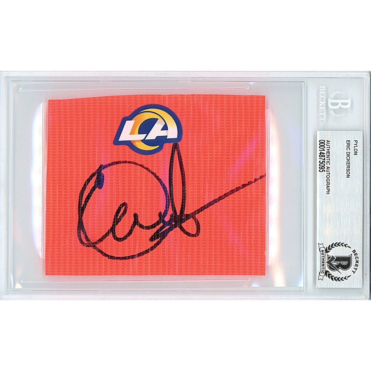 Eric Dickerson Autographed Los Angeles Trading Card Beckett BAS