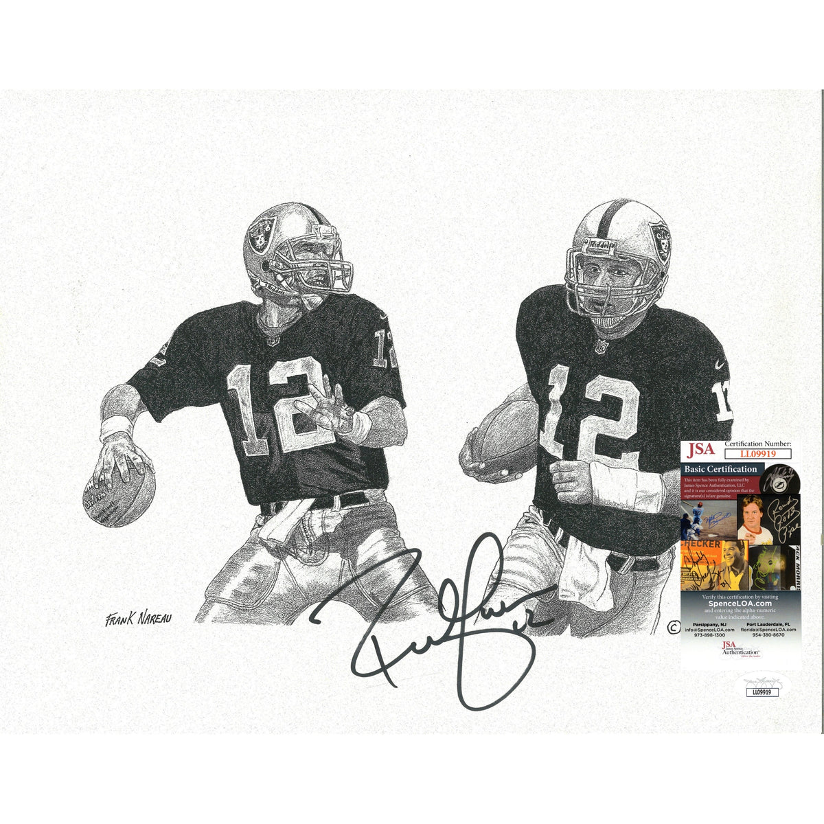 Rich Gannon Signed Oakland Raiders Autographed Helmet JSA