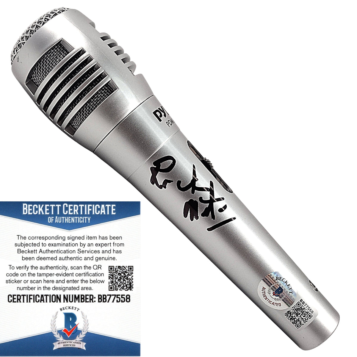 Ricky Morton Signed Microphone Autographed Photo Beckett BAS