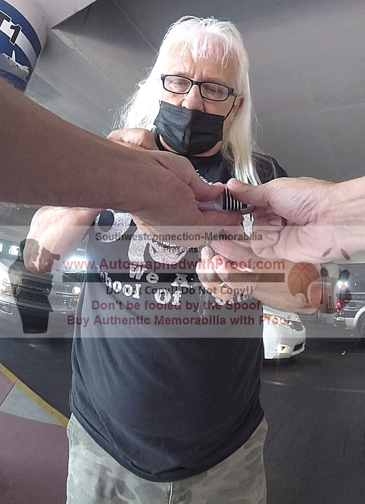 Ricky Morton Signed Microphone Photo Beckett BAS