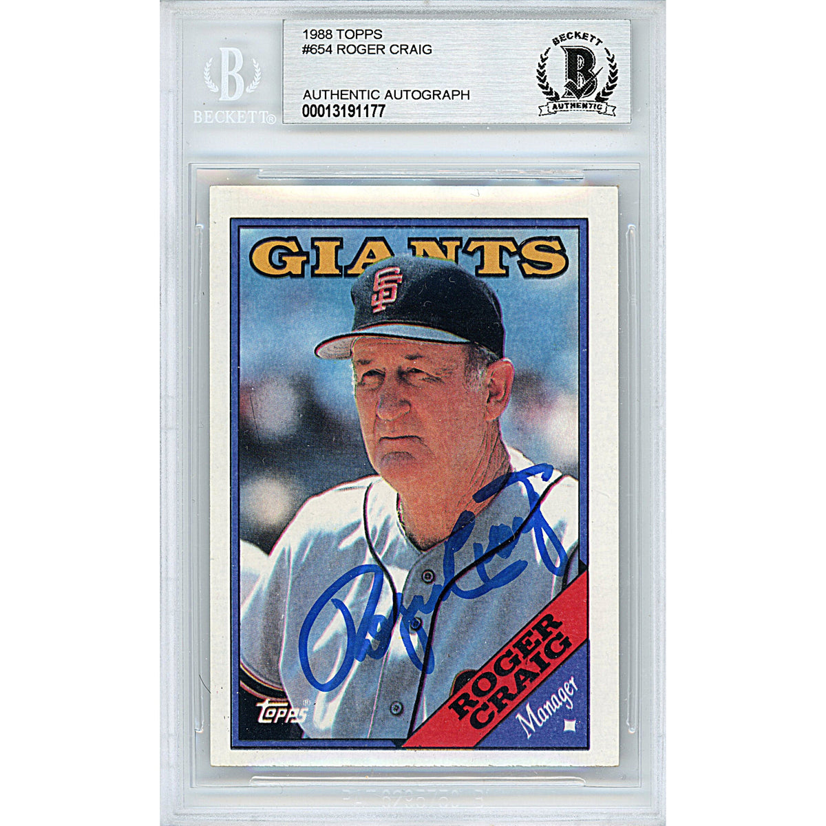 Roger Craig Signed San Francisco Autographed Trading Card Beckett BGS