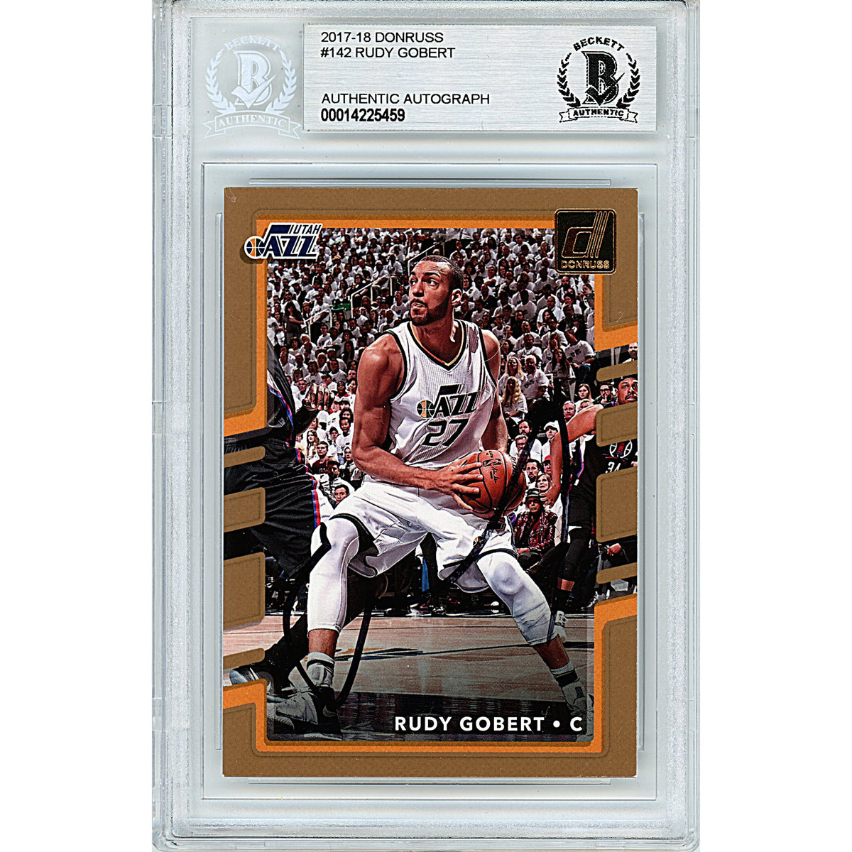 Rudy Gobert Signed Utah Jazz Autographed Trading Card Beckett BAS
