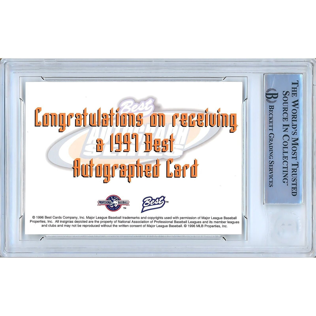 Paul Konerko Los Angeles Dodgers Signed Trading Card Beckett BAS