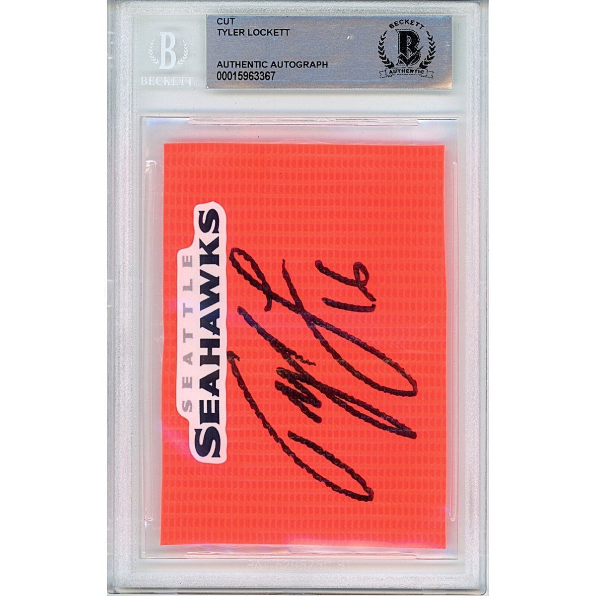 Tyler Lockett Seattle Seahawks Signed Cut Signature Beckett BAS