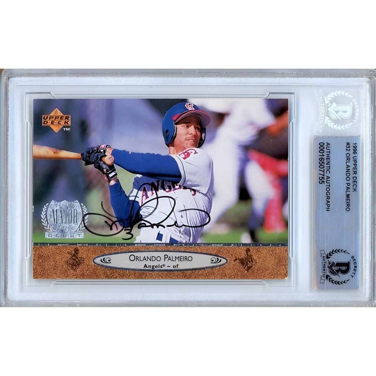 Orlando Palmeiro Autographed Trading Card Beckett BAS
