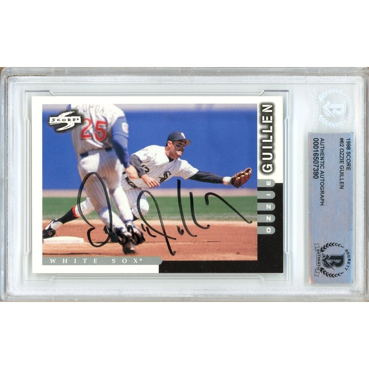 Ozzie Guillen Chicago White Sox Autographed Trading Card Beckett BAS