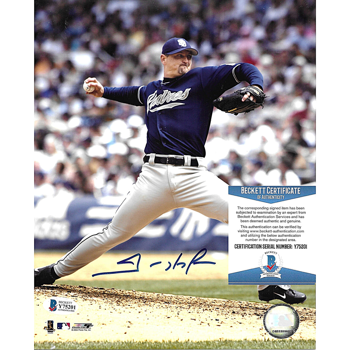 Trevor Hoffman Signed San Diego Autographed Jersey Beckett BAS