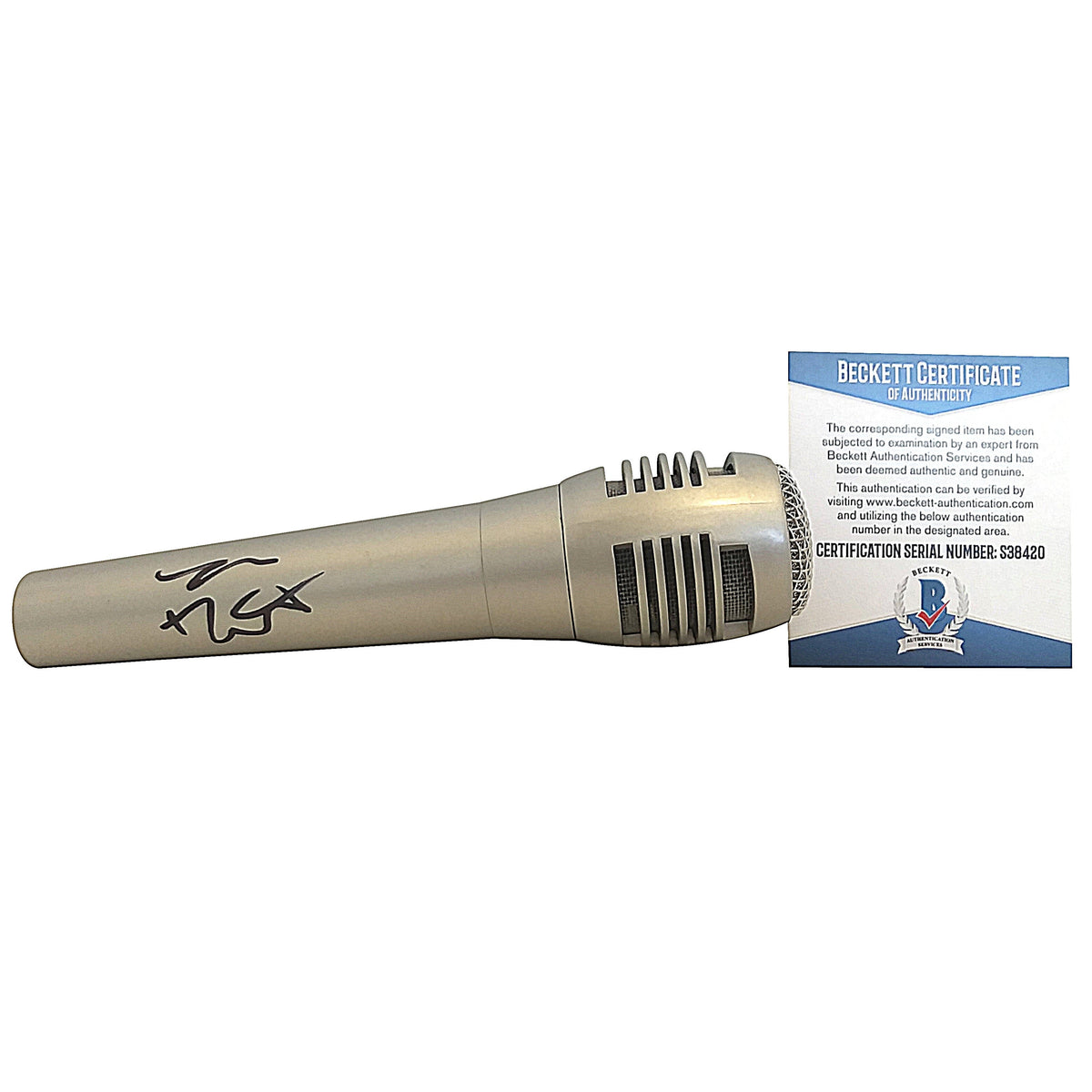 Tucker Beathard Signed Microphone Country Autographed Photo Beckett BAS