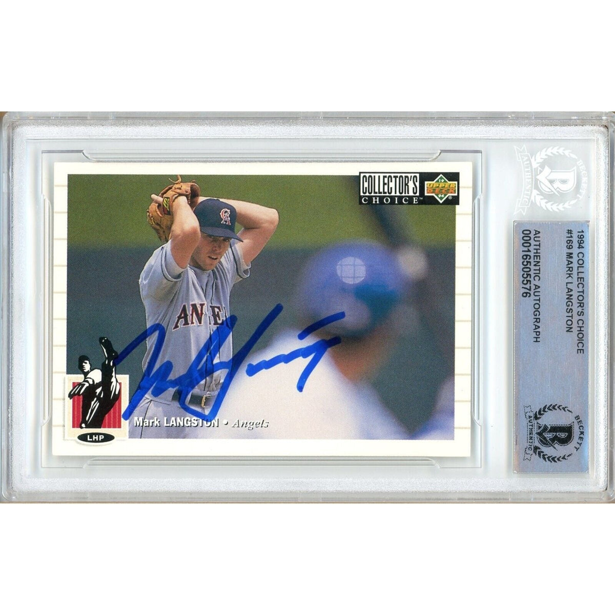 Mark Langston Autographed Trading Card Beckett BAS
