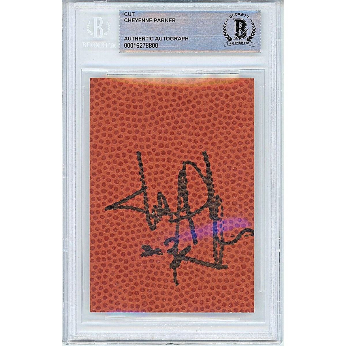 Cheyenne Parker Atlanta Dream Autographed Cut Signature Beckett BAS