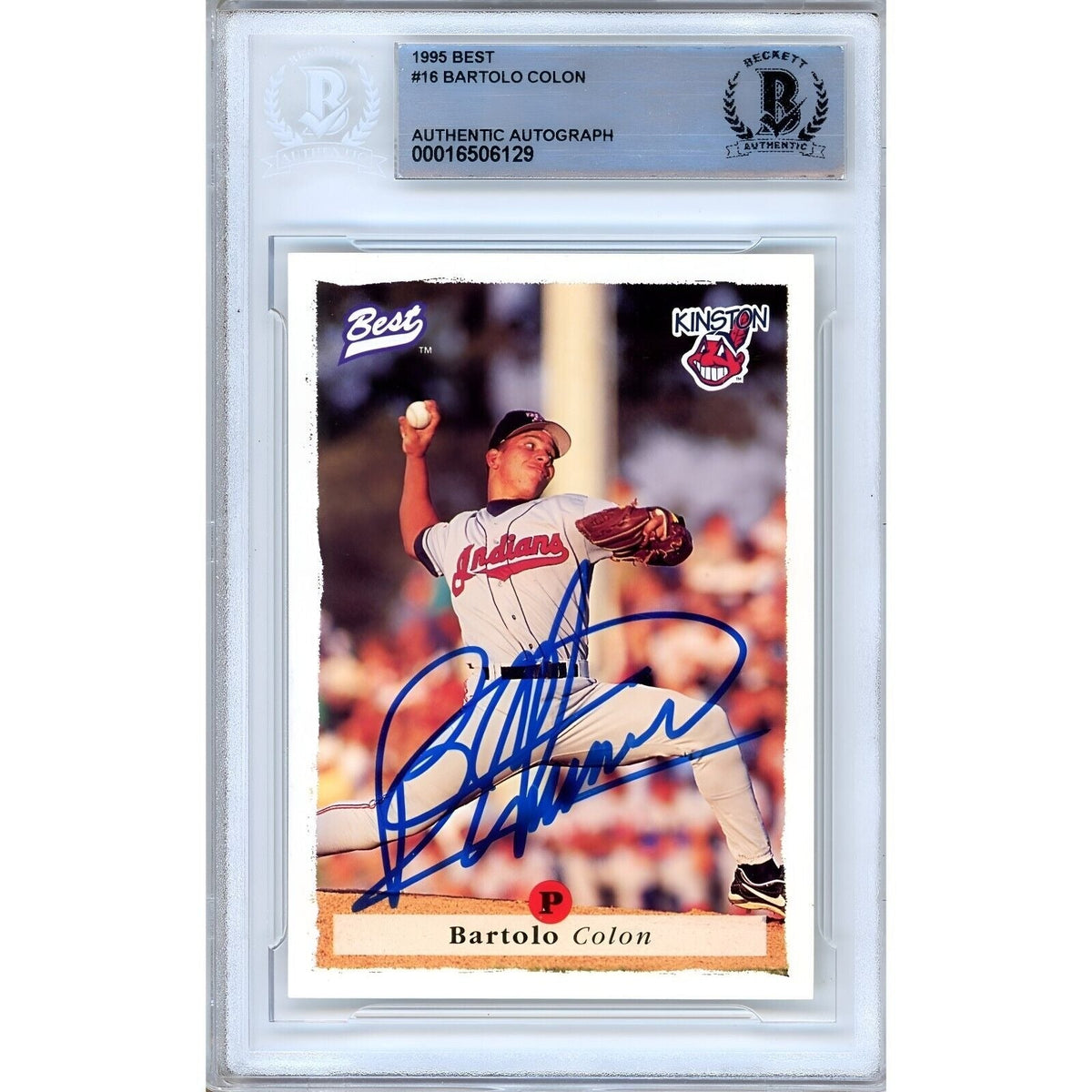 Bartolo Colon Team Best Autographed Trading Card Beckett BAS