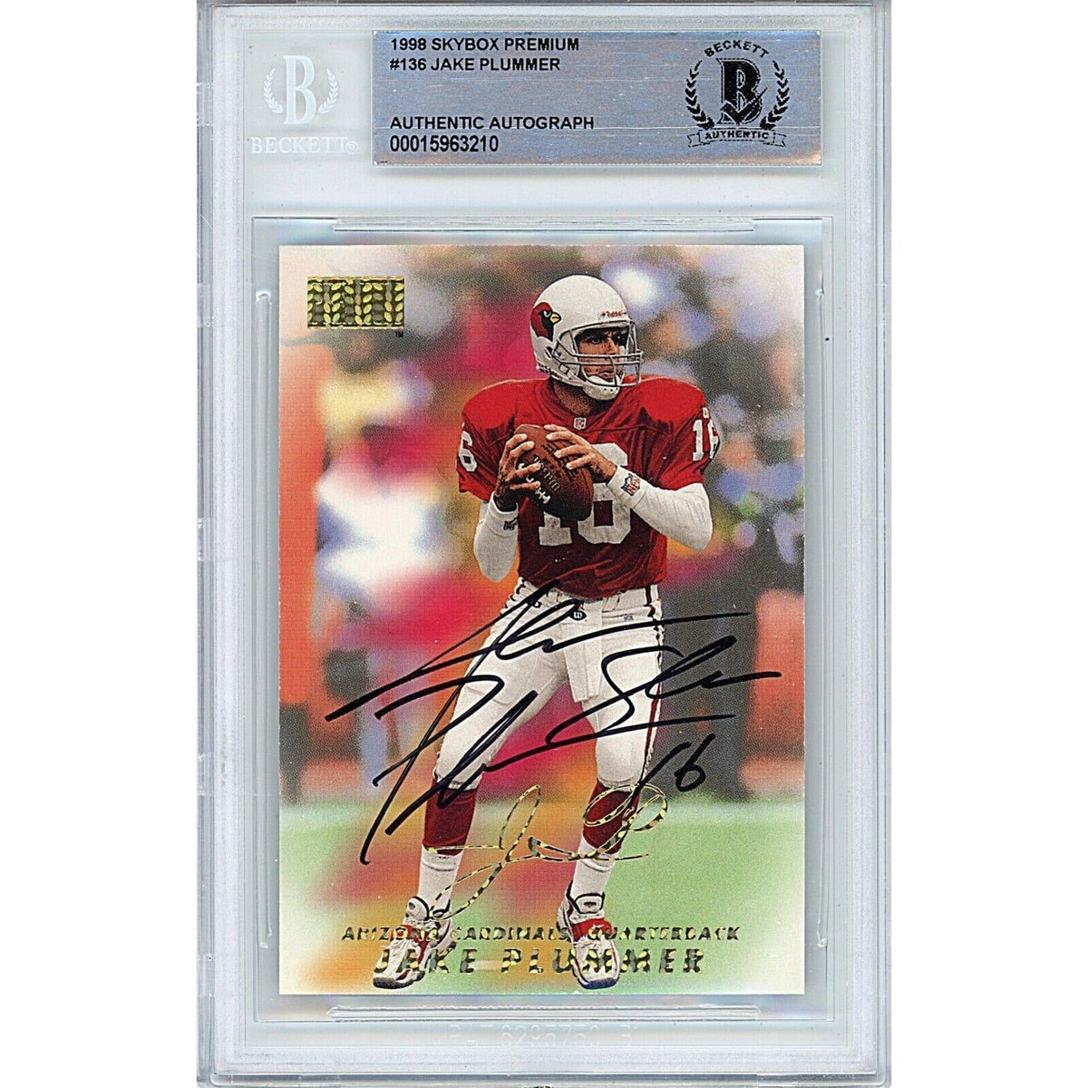 Jake Plummer Arizona Cardinals Autographed Trading Card Beckett BAS