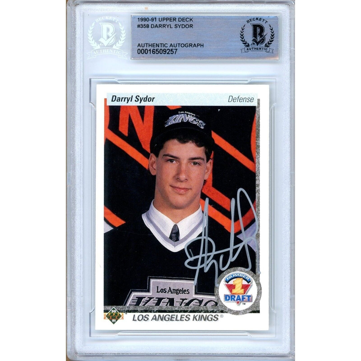 Darryl Sydor Upper Deck Autographed Trading Card Beckett BAS