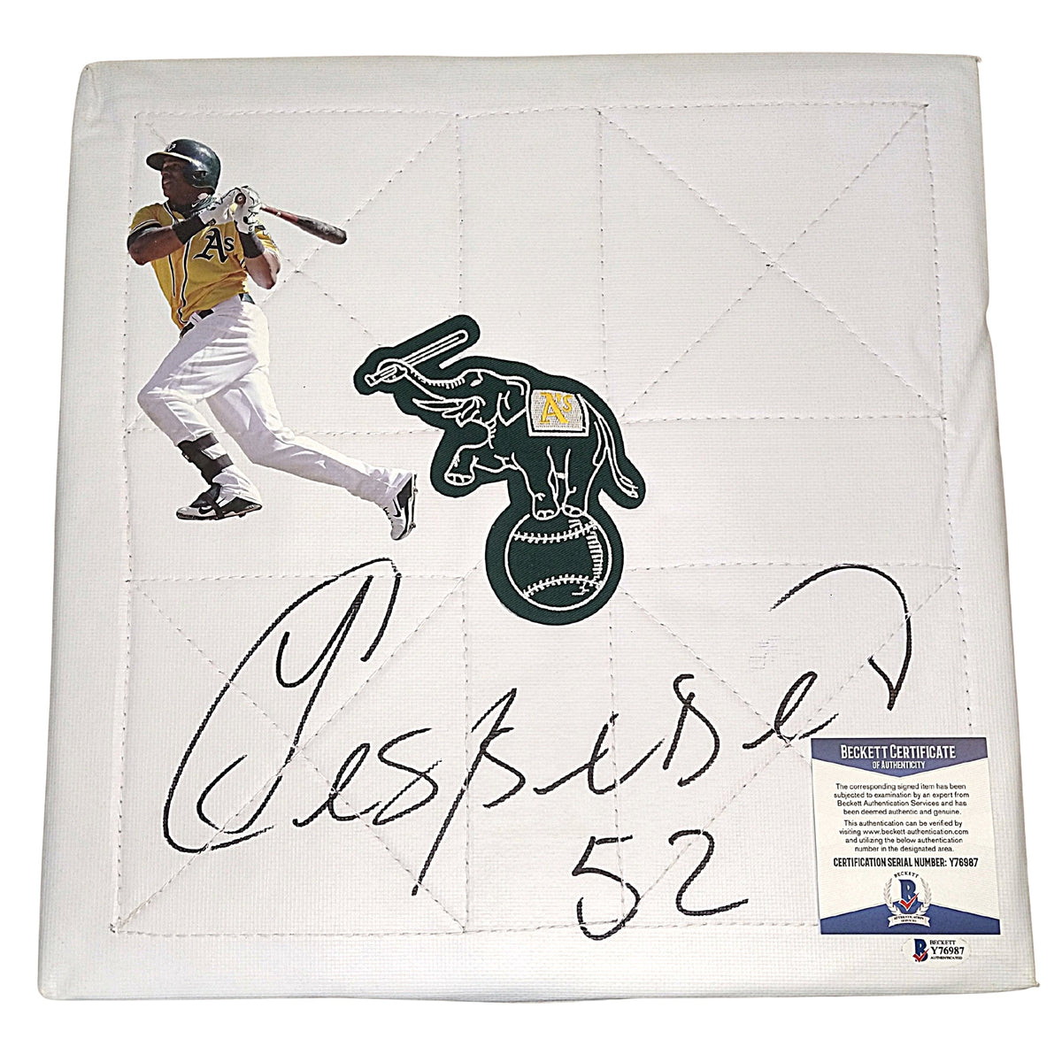 Yoenis Cespedes Signed Oakland Athletics Autographed Baseball Beckett BAS