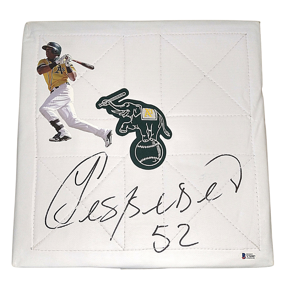 Yoenis Cespedes Signed Oakland Athletics Autograph Baseball Beckett BAS