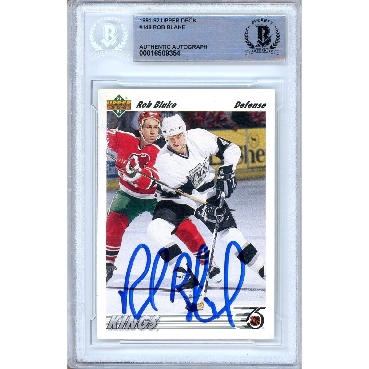 Rob Blake Autographed Trading Card Beckett BAS