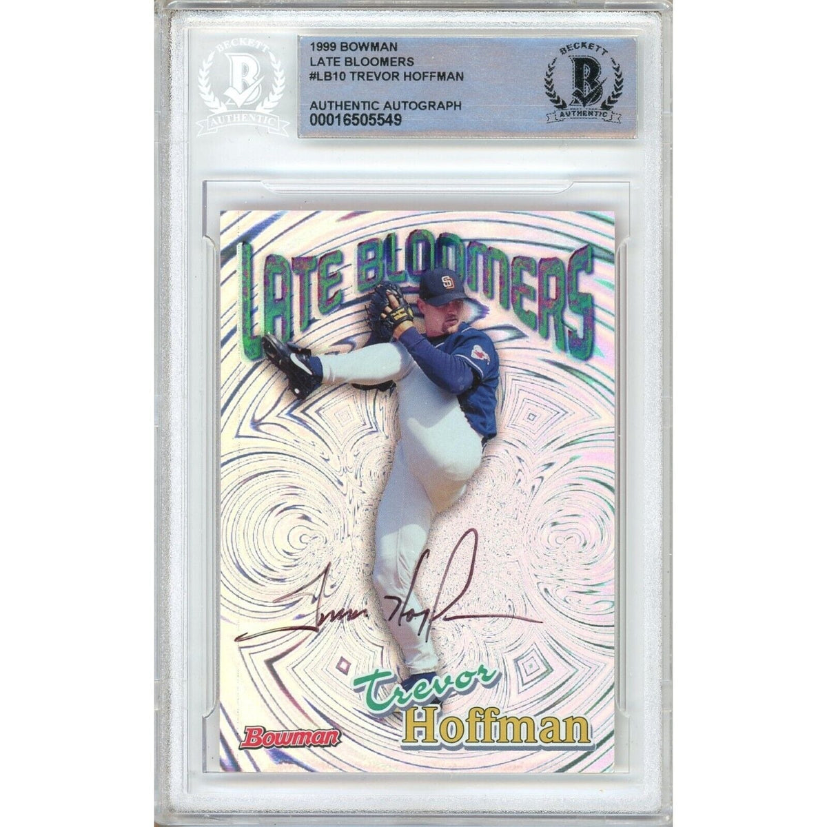 Trevor Hoffman San Diego Padres Autographed Trading Card Beckett BAS